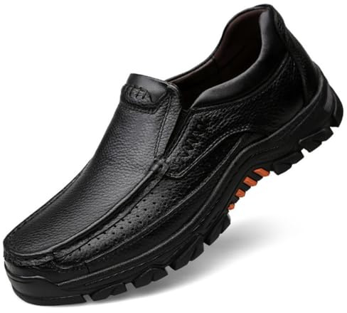 WNUKATO Chaussures Hommes Mocassins Classique Business Chaussures Cuir Chaussures Confortables et décontractées Noir 42.5 EU