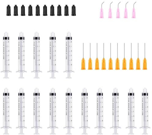 3ml Kunststoff Spritze mit Nadel 15 Stück Spritzen Messflüssigkeiten Langlebige Kolostrum Spritzen Vielseitige Dosierspritzen Wiederverwendbare Flüssigspritze Messspritze für Garten & Haustierpflege