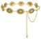 JasGood Damen Concho Taillenkettengürtel Mode Kettengürtel Taillenkette Taillengürtel Verstellbarer Metall Gürtel Gold Damen Western Cowgirl Gürtel für Kleider,Gold,130cm
