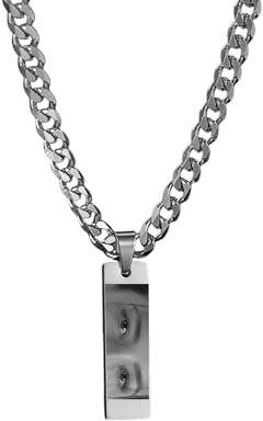 Personalizzato Occhi Incisione Collana, Coppia Collana Con Foto, Lover's Eyes Photo Collanes 18k Piatto D'oro Rettangolo Immagine Pendente Regali Gioielli Per Anniversario Compleanno Natale
