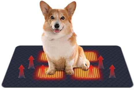 Pet Heated Bed - USB Heating Pad, Adjustable for Cats and Dogs | 4 Zone Heat Mat, Perfect for Fast Warming of Animals, Indoor & Outdoor Use, Ma