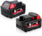 2 Pack 18V 5.5Ah Replacement for Milwaukee 18V Battery Compatible with Milwaukee Battery and Charger M-18 48-11-1840 48-11-1828 48-11-1820 48-11-1815 48-11-1850