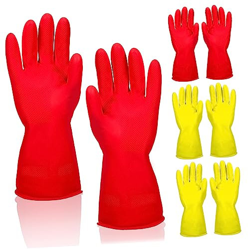 Ipetboom Gummihandschuhe Wiederverwendbare Reinigungshandschuhe Mit Anti Rutsch Beschichtung Für Geschirrspülen Und Haushaltsreinigung