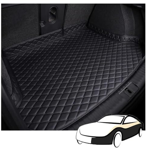 Auto Kofferraum Schutzmatte,für Porsche Cayenne E-Hybrid 2018-2022 2023 2024 Cargo Carpet Kofferraumwanne Hohe Seitenschutzmatte Kofferraum Kofferraumschutz,Black