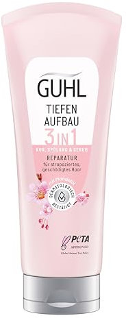 Guhl Tiefen Aufbau 3 in 1 Kur, Spülung & Serum - Inhalt: 200 ml - Für vielseitig beanspruchtes, strapaziertes und geschädigtes Haar