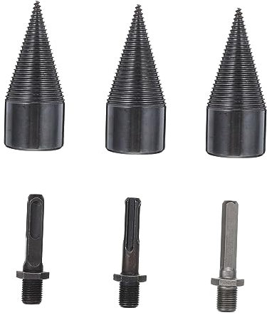 Milisten 3piezas Artefacto Para Partir Leña Cortador De Leña Broca Cónica Broca Para Cortar Madera Herramienta Para Trabajar La Madera Patio