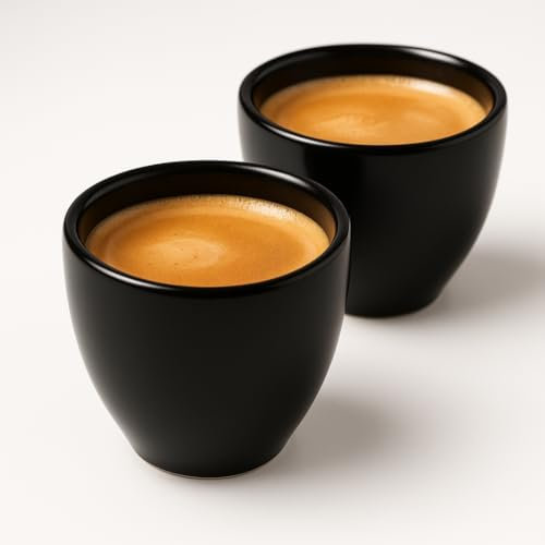 Maxito Espressotassen ∣ 2er Set 80 ml ∣ Modernes Design für Espresso aus Keramik ∣ Ideal als Espressotassen Set ∣ Espressotassen dickwandig