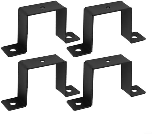 Quadratische Rohrschellen-Halterung, 2 oder 4 Stück, für alle Ihre Rohrbefestigungsbedürfnisse (4 Stück 5,1 cm)