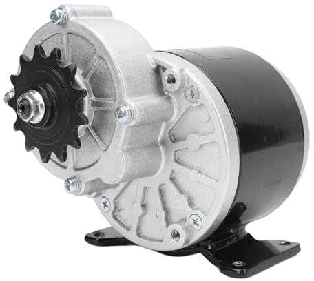 BuyWeek Getriebemotor 36V 350W Reduktionsmotor mit 13 Zahn Kettenrad, MY1016Z3 350 RPM Hohes Drehmoment Reduktion Elektromotor für Elektrofahrrad, Elektroroller, ATV, Leichte Motorrad
