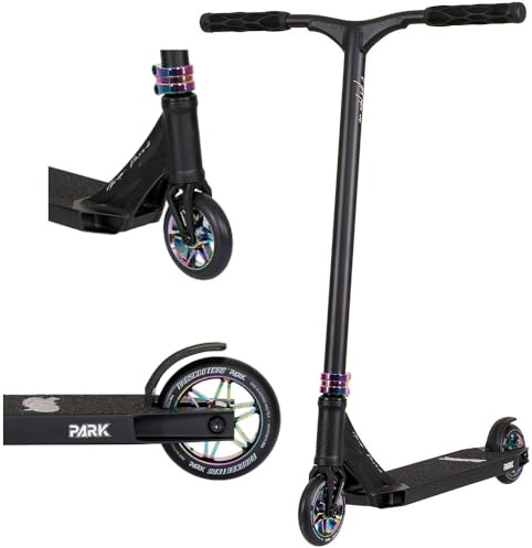 NKD Stunt Scooter Park | Hochleistungs ABEC-9 Lager | 360° Lenker für Freestyle | Robuste 6061 Aluminiumlegierung