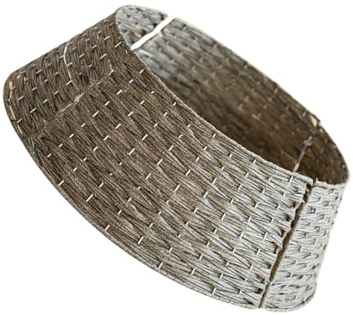 LIFKICH Panier Cache Pied de Sapin de Noël en Plastique Pratique Jupe Ronde Tressée pour Décoration Extérieure et Jardin, Support d'arbre Polyvalent et Élégant