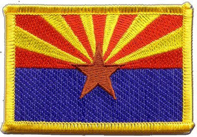 Flaggenfritze Flaggen Aufnäher USA Arizona Fahne Patch + gratis Aufkleber