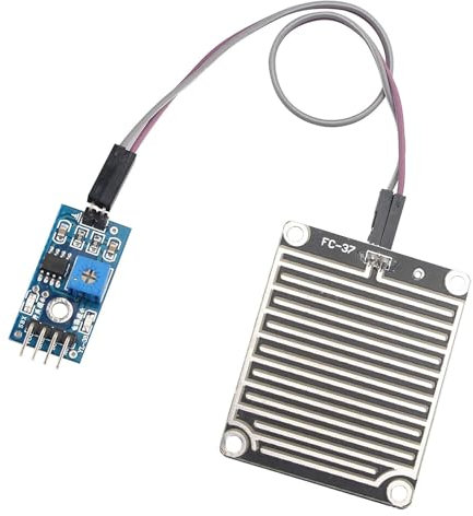 HALJIA Sensor de Lluvia Módulo de Gotas de Agua de Lluvia Módulo de detección de Lluvia Módulo meteorológico Humedad Compatible con Arduino