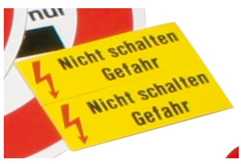 Dönges Warnschild, selbstklebend, 'Nicht schalten Gefahr', 70 x 25 mm (Sonderschild)