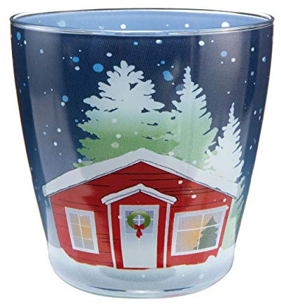 Goebel X-Mas Scandic Home Teelicht Christmas at Home aus Glas Mehrfarbig, Höhe: 9cm, 23-100-37-1