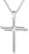 FaithHeart Herren Jungen Halskette Edelstahl Kreuz Anhänger Christian Kruzifix Kette Unisex mit Geschenkebox für Weihnachten Geburtstag Valentinstag