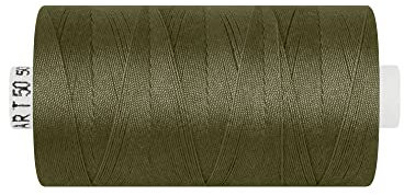 dalipo - Polyester Nähgarn, Stärke 50, Jeansgarn, 500m, oliv