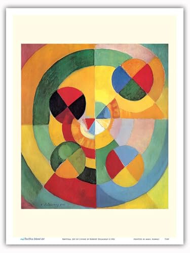 Robert Delaunay c.1931 Kunstdruck, Motiv: Rhythm, Joy of Living (Rythme, Joie de Vivre), Vintage-Stil, abstrakte Kunstdruck, 22,9 x 30,5 cm