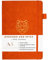 Avocado & Spice A5 Notizbuch Liniert, als Reise-Tagebuch, Notizblock, Journal, A5 Hardcover Tagesplaner mit Geschenkbox & Samtbeutel - mit Lesezeichen, elastischem Band, Stifthalter, 200 Seiten Orange