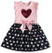 DXTON Mädchen Kleider Pailletten Muster Sommer Kurzarm Kleidung Party Kids Kleid RosaSh5740 3-4 Jahre