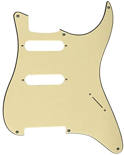 Fits Stratocaster No Pots With 6 Screw Hole Style Guitar Pickguard (3 Ply Vintage Yellow)