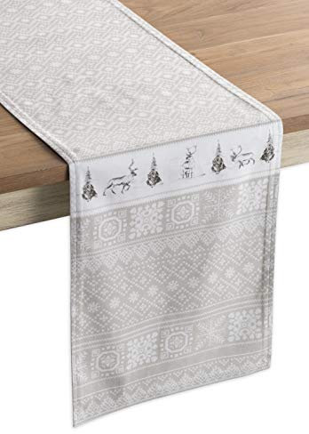 Maison d' Hermine Cozy Christmas Tischläufer aus 100% Baumwolle für Partys | Abendessen | Feiertage | Küche | Thanksgiving/Weihnachten (50 cm x 150 cm)