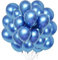50 Pezzi Palloncini Blu metallizzati per festa Palloncini in lattice Blu lucido per compleanno Matrimonio Fidanzamento Anniversario Baby Shower Picnic Laurea o qualsiasi decorazione per feste