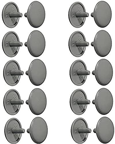 cyclingcolors 20x Cache Trou Plastique Universel 12mm x 2.5mm cruciforme Capuchon Protection Meuble Table Placard étagère (Gris poussière)