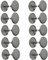 cyclingcolors 20x Cache Trou Plastique Universel 12mm x 2.5mm cruciforme Capuchon Protection Meuble Table Placard étagère (Gris poussière)