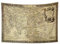 YONGFOTO 100x70cm Karte Wandteppich, Weltkarte Wandteppiche Alte Antike Westliche Seeschifffahrt Historischer Atlas Wandbehang Wandteppich für Wohnheim Dekor Weiche Bettdecke E-Lektion