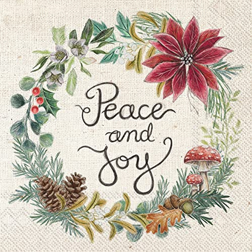 IHR Ideal Home Range - Papierservietten PEACE AND JOY linen 20 St. Lunch-Servietten 33 cm x 33 cm