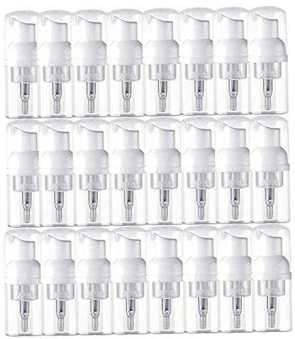 30ml Empty Bottle for Travel 24pcs Plastic Soap Bottle Foam Dispenser Bottle Mini Pump Dispenser for Travel, Shampoo Dispenser, Lash Shampoo Bottle, Pump Bottle