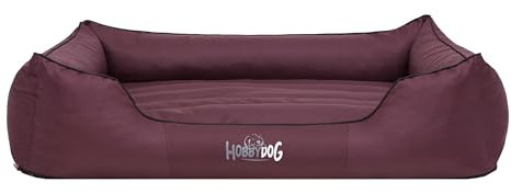 Bjird Hundebett - Hundekorb für kleine mittelgroße & große Hunde - Hundekissen - Hundesofa - Bezug abnehmbar und waschbar - Comfort - Größe: L - Bordeaux