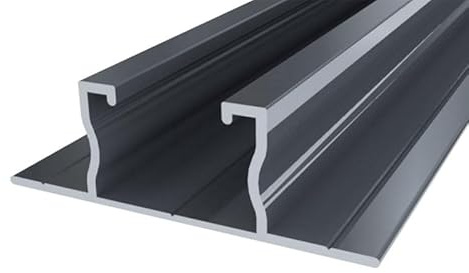 ORBIS Profilo in Alluminio per Sostegno Moduli FOTOVOLTAICI con Ali Laterali per Fissaggio su GRECATA Lunghezza 3.4M EASYWINGSMALL