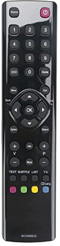 VINABTY RC3000E02 Remplacement de la télécommande Compatible avec Thomson LCD LED TV 04TCLPDM0323(19HT4253) 24HA4243W 32HS5246C 32HS5246 40FT2253 48FA3203 55FT5643 24FW4325 32FU5253 32HA4243W