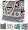 Grande Sac de Plage en Toile Femme Homme - XXL Cabas Sac Shopping Voyage Ete avec Boucle Magnétique, Sacs d'épaule de Natation Sport avec Poignées en Coton Corde
