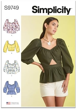 SIMPLICITY SS9749Y5 Misses' Tops Y5 (18-20-22-24-26)