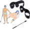 Iron-Story PU Cuir Cheval Crop Horse Whip/Paddle et Fournitures de Sangles pour Les Mains et Les Pieds