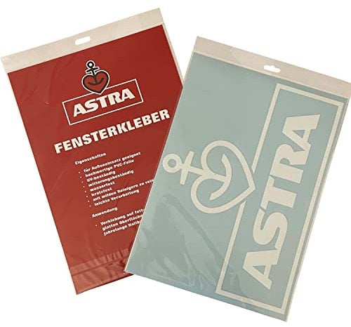 ASTRA Bier Folienkleber Fensterkleber Aufkleber für Innen- und Außen, UV-beständig, 1-farbig, formgegstanzt