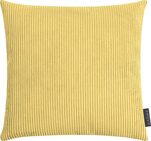 MAGMA Cord Kord Kissenhülle Kissenbezug Inga Vintage Retro 40x40cm in trendigen Farben (Gelb)