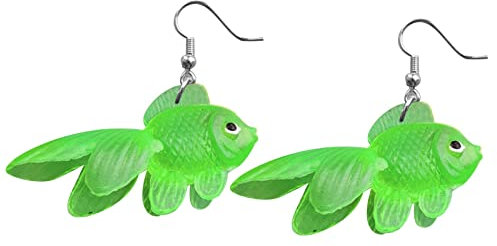 Märchen Ohrringe Goldfisch-Ohrringe Komisch süße simulierte -Ohrringe Einzigartige leichte Goldfisch-Anhänger-Ohrringe Schmuck-Geschenk für Mädchen und Frauen Pfirsich Ohrringe
