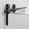 BONIKLUBA ‎5.5FT/173CM Bi-Folding Sliding Barn Door Hardware Track Kit for Double 84cm Wide Bifold Doors, Side Mounted Black Roller Hanger (No Door)