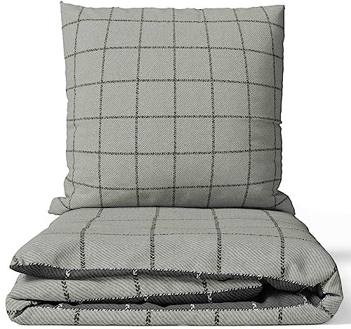 Leonado Vicenti Bettwäsche 100% Baumwolle Kariert Bettwäsche Wendebettwäsche Renforce Deckenbezug Kissenbezug Set modern 135x200 / 155x200 / 155x220 / 200x200 / 200x220 / 240x220