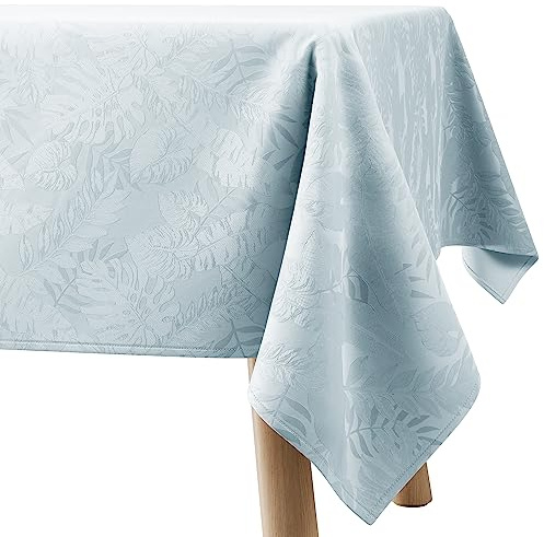 Filumi Tischdecke 140x340 cm Silber Abwaschbar Für Indoor Outdoor Monsteramuster Eris