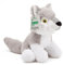 Zappi Co Jouet en Peluche de Loup 100% recyclé (22 cm de Longueur) Collection d'animaux éco-responsables Doux et câlins pour Nouveau-né Premier Enfant