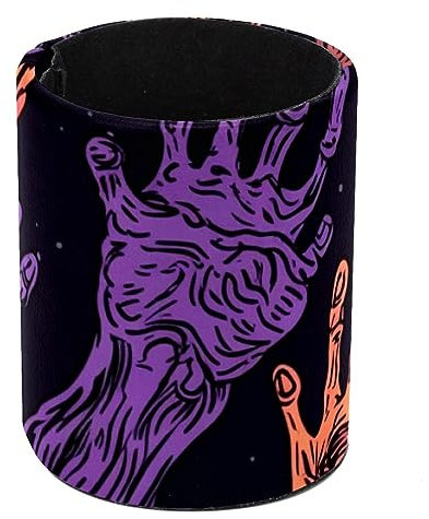 Eslifey Portapenne rotondo per scrivania, portapenne per Halloween, con motivo zombie, portapenne, bicchiere, pennelli da trucco, supporto da scrivania, organizer per cancelleria, per casa, ufficio,