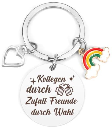 ZKIUOA Schlüsselanhänger Geschenk für Kollegin - Weihnachten, Abschied, Jobwechsel - Kleine Geschenke für Kollegen Danke
