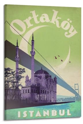 Poster, Motiv: Stadtreise, Motiv: Istanbul Türkei, dekoratives Leinwandbild, Wand- und Kunstposter, Gemälde, 60 x 90 cm