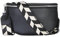 simaranda Damen Bauchtasche stylisch Umhängetasche Hüfttasche Bodybag Gürtel Crossbody Bag Schultertasche mit Verstellbaren Gurt 25 (Schwarz, Groß 28 x 18 x 9 cm)