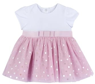 Chicco, Vestito Elegante Neonata, a Maniche Corte, Ideale per Eventi, Feste o Altre Occasioni, Designed in Italy, Abbigliamento Neonata 0-24 Mesi, Idee Regalo Nascita
